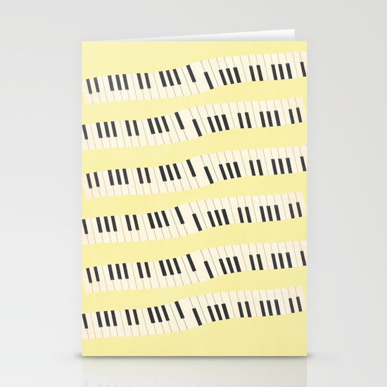 Piano wave Stationery Cards