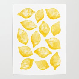 Lemons Watercolor Poster