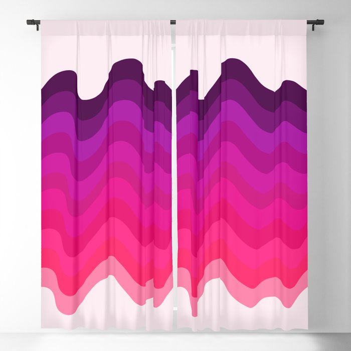 Retro Ripple in Pinks Blackout Curtain