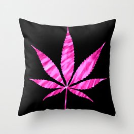Weed High Time Hot Pink Wind Throw Pillow