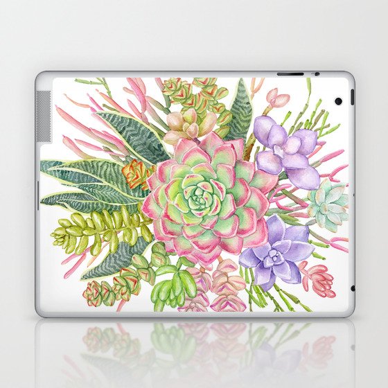 Watercolor Succulents #107 Laptop & iPad Skin