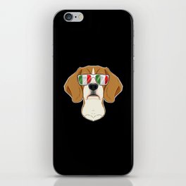 Beagle Italy Sunglasses I Italian Flag iPhone Skin
