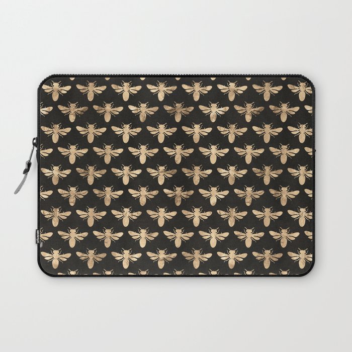 Honey Bees (Black) Laptop Sleeve