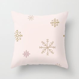 Festive Snowflakes Throw Pillow