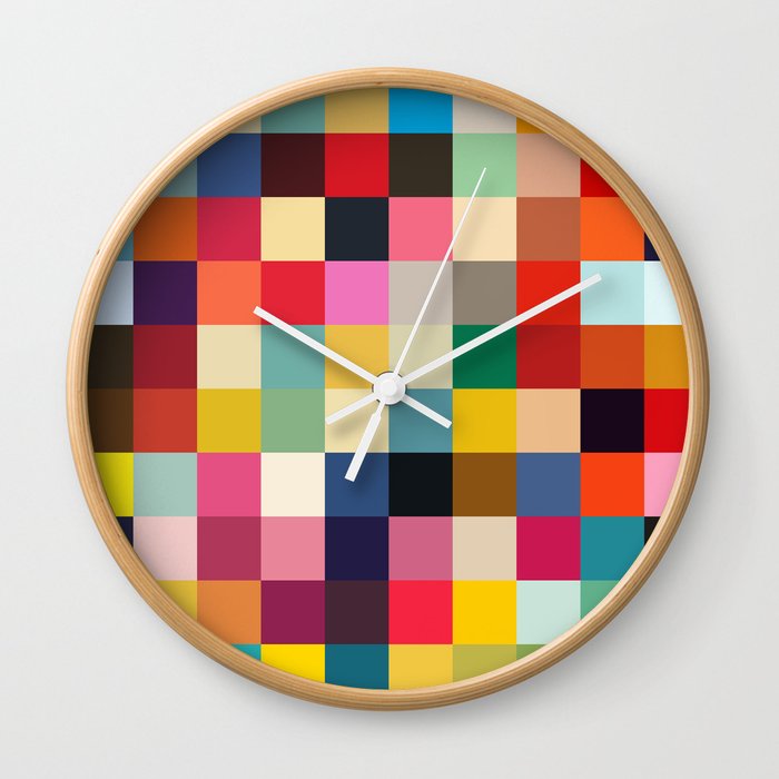 Kuula - Abstract Pixel Art Wall Clock