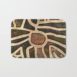 Ancestry Map Bath Mat | Stones, Painting, Marks, Ancient, Illustration, Ancestral, Menchulica, Map, Aboriginal, Vintage 