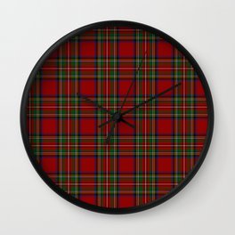 The Royal Stewart Tartan Wall Clock | Stuartclan, Pattern, Digital, Scotland, Scottishplaid, Graphicdesign, Royal, Scot, Scottishtartan, Tartan 