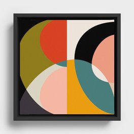 geometry shapes 3 Framed Canvas