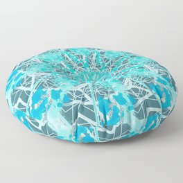 Antique Galactic Turquoise Lace  Floor Pillow