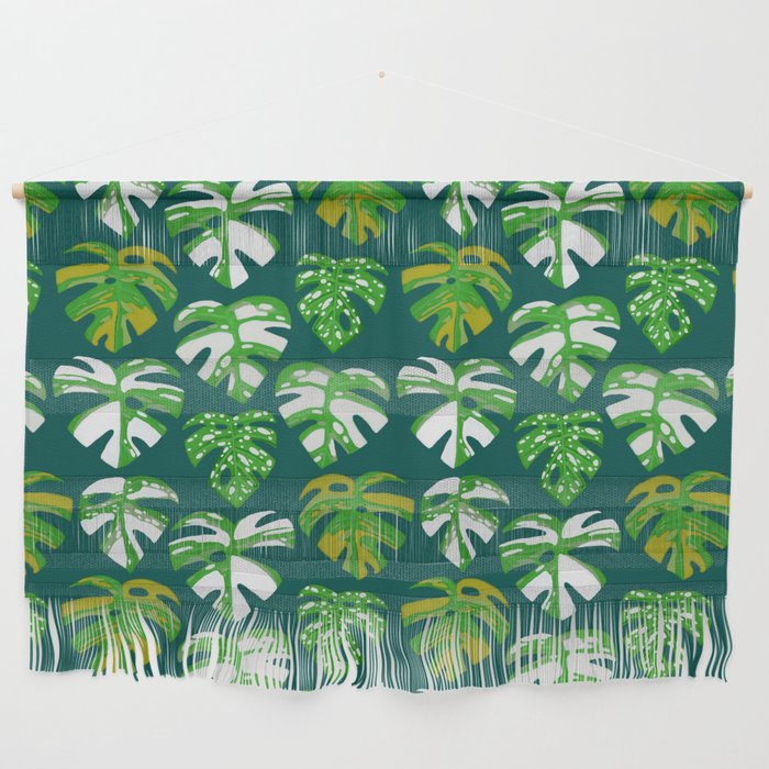 Variegated Monstera in Gouache Wall Hanging