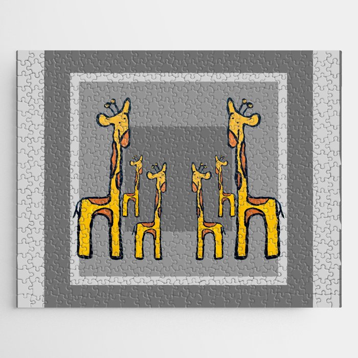 Giraffe Family Design Jigsaw Puzzle