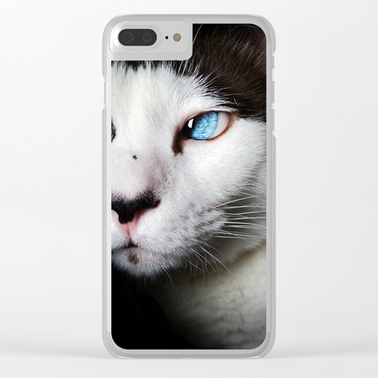 Cat siamese blue eyes Clear iPhone Case