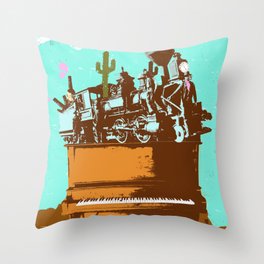WESTERN PIANO Throw Pillow