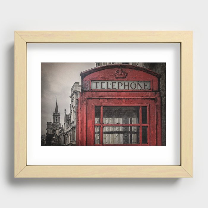 England Phone Booth Recessed Framed Print