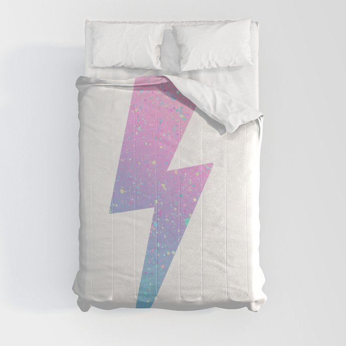 color splash lightning bolt Comforter