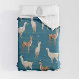 Peruvian Llamas Duvet Cover