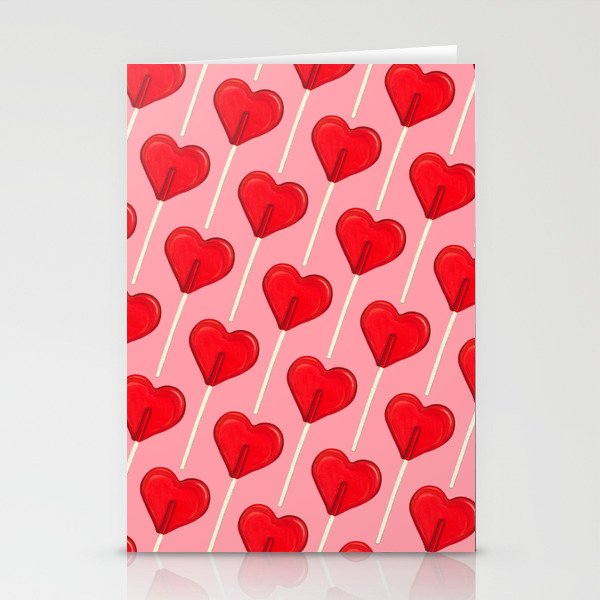 Heart Lollipop - Pink Stationery Cards