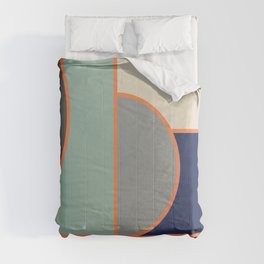 Colorful Geometric Cubism Design Comforter