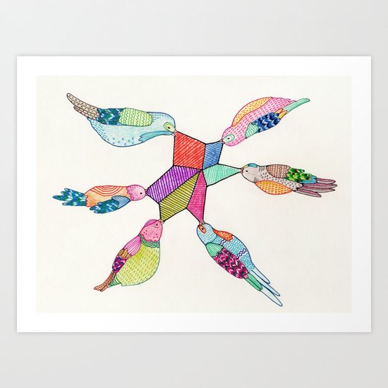 Pretty Birds Art Print