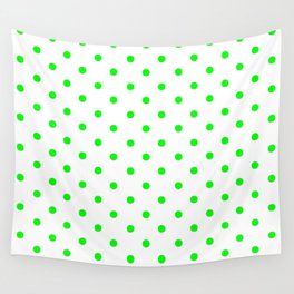 DOTS (LIME & WHITE) Wall Tapestry