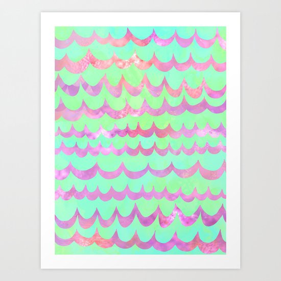 WAVES - Pastel Art Print
