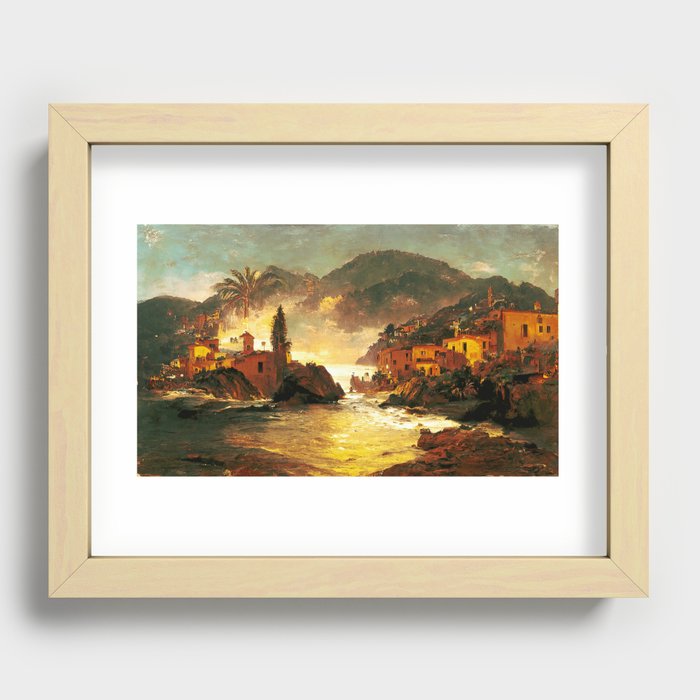 Sunset on the Italian Riviera Recessed Framed Print