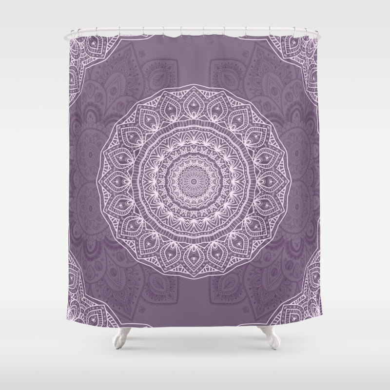 White Lace On Lavender Shower Curtain By Lena127 Society6