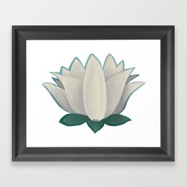 White Lotus Framed Art Print