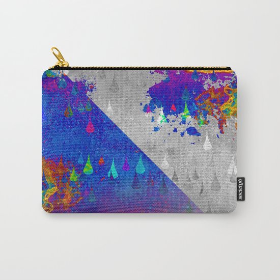 Abstract Colorful Rain Drops Design Carry-All Pouch