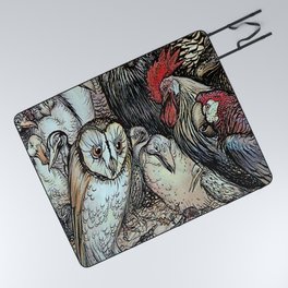 “The Owl and the Birds” by Arthur Rackham Picnic Blanket