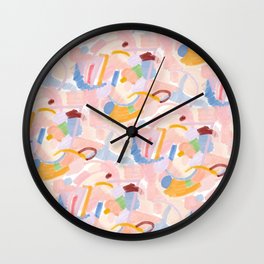 Abstract Playful Shapes Wall Clock