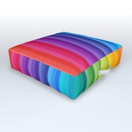 RAINBOW Stripes Pattern Rainbow Pride Outdoor Floor Cushion | Digital, Rainbow, Stripes, Rainbows, Graphicdesign, Pattern, Colorful, Rainbowstripes, Pridemonth, Rainbowpride 