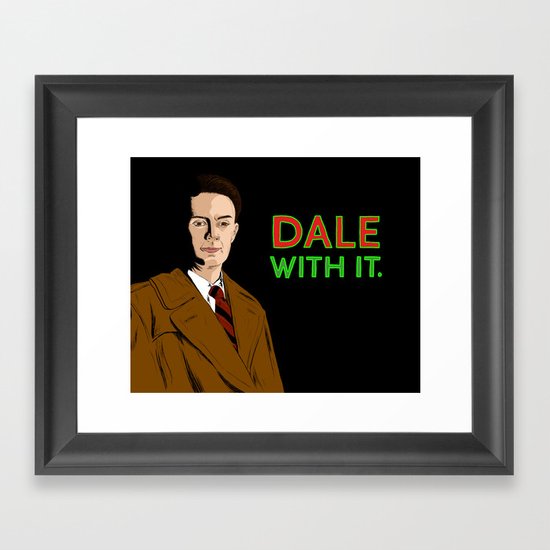 DALE WITH IT. Framed Art Print