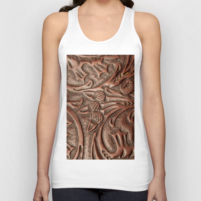  Tooled Leather Classic  Tank Top
