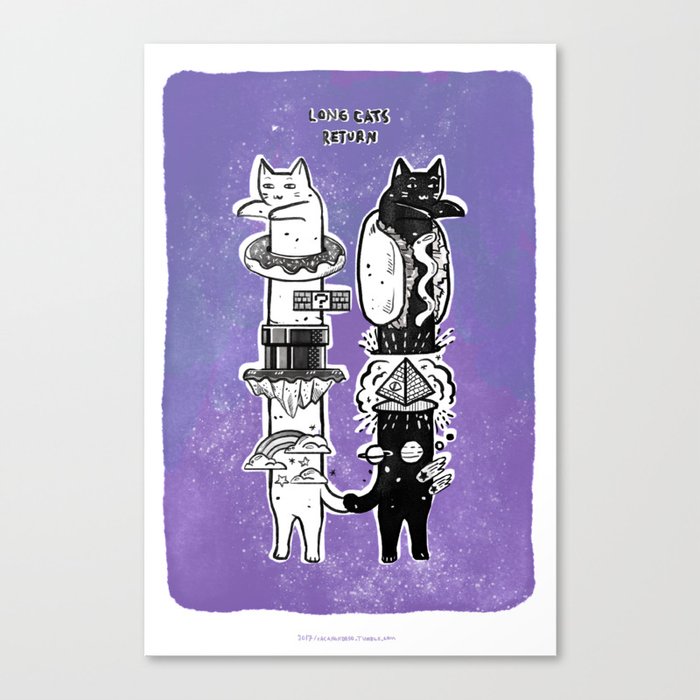 long cats return Canvas Print