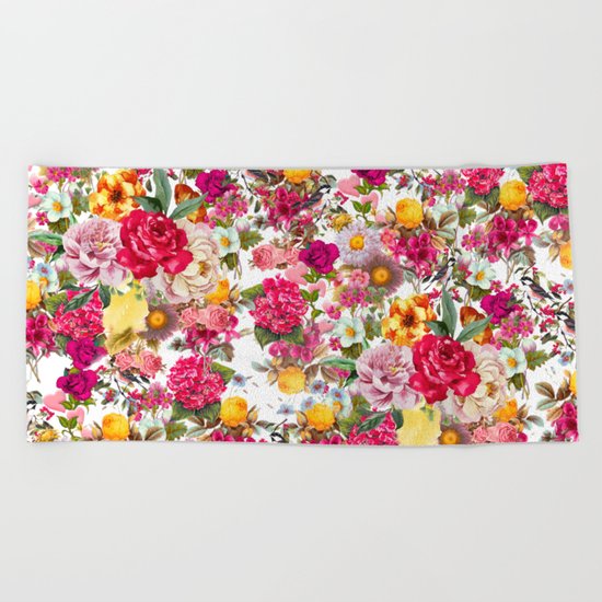 Botanic Pattern Beach Towel