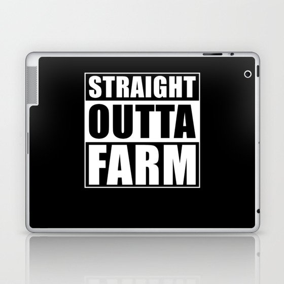 Farmer Gift Straight Outta Farm Laptop & iPad Skin