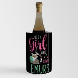 Animal Lover Women Girls Kids Lemur Wine Chiller