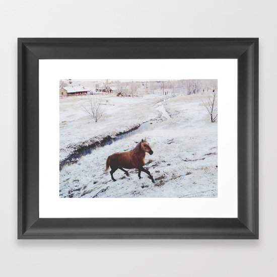 Winter Hill Horse Framed Art Print
