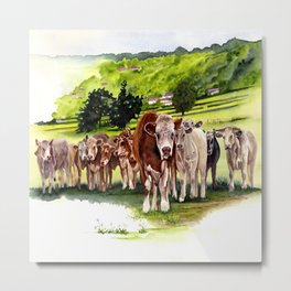 Herd It Throught the Grapevine Metal Print