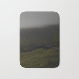 Cloudy Dark Mountains | Iceland Ringroad Route 1 | Landscape Photography Bath Mat | Car, Light, Dramatic, Mountain, Ring Road, Nature, Ringroad, Photo, Sinister, Nature Photography 