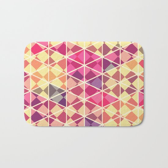 Love triangle pattern art Bath Mat