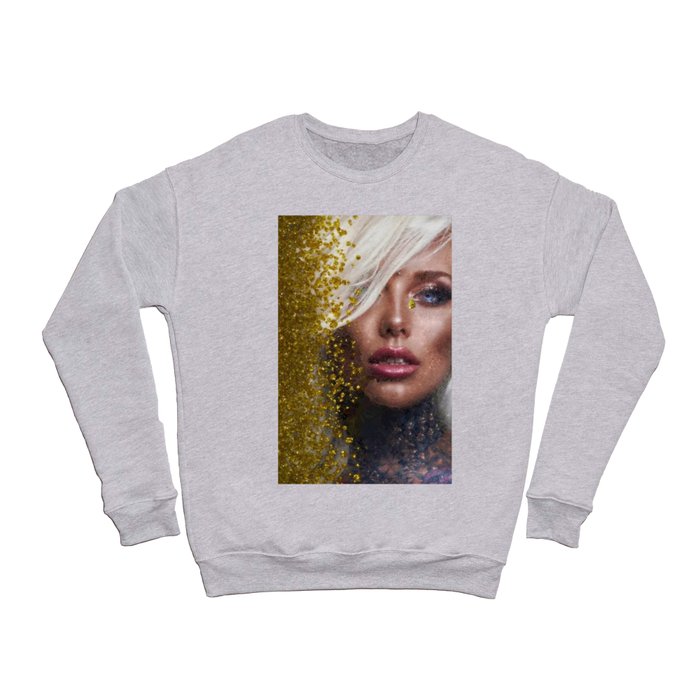 Golden Tears III (Freya's Heartache) portrait painting   Crewneck Sweatshirt