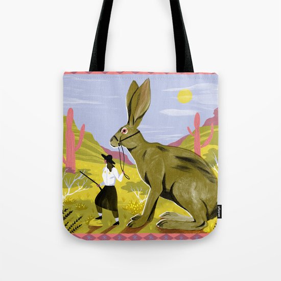 Riding Hare Tote Bag