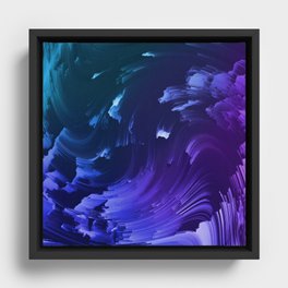 Purple Ombre Ocean Wave Water Framed Canvas