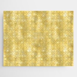 Glam Yellow Diamond Shimmer Glitter Jigsaw Puzzle