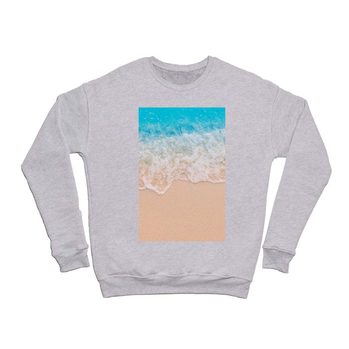 Beautiful Soft Wave on a Sandy Beach Crewneck Sweatshirt