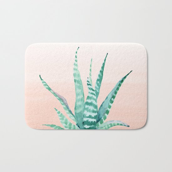 Desert Succulent Aloe Vera Bath Mat