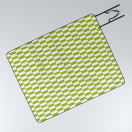 Mid-Century Modern Japanese Tile Spring Green Picnic Blanket