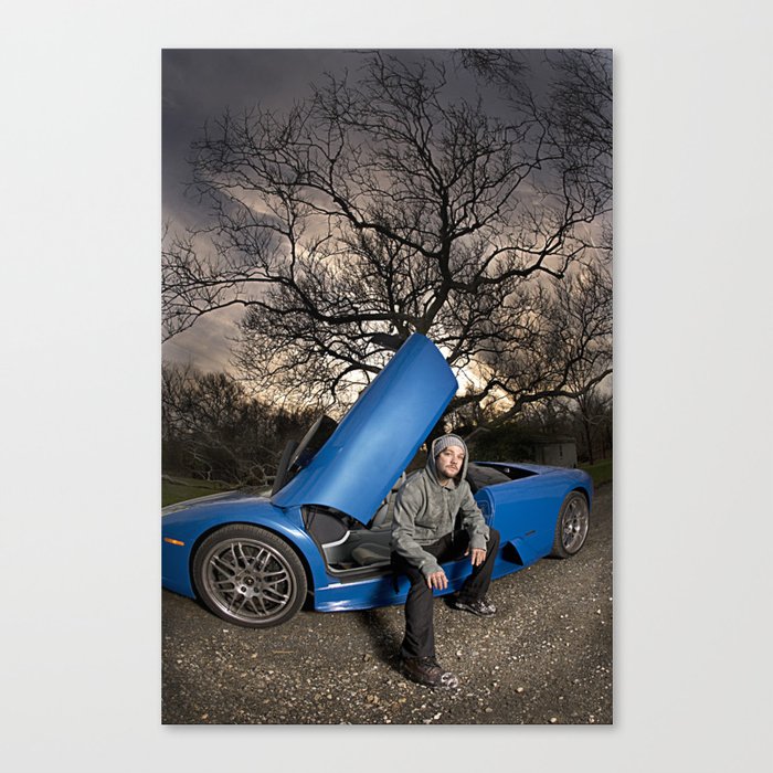 Bam Margera - Eerie tree, Blue ride Canvas Print